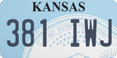 KS license plate 381IWJ