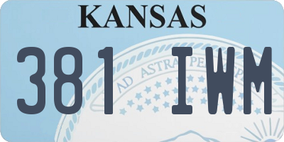 KS license plate 381IWM