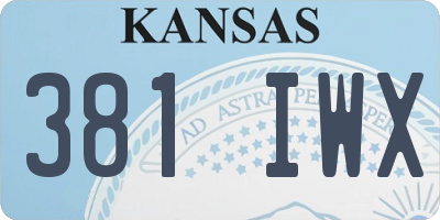 KS license plate 381IWX