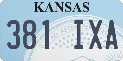 KS license plate 381IXA