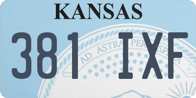 KS license plate 381IXF
