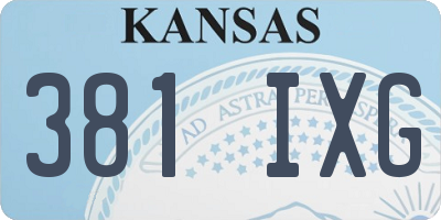 KS license plate 381IXG