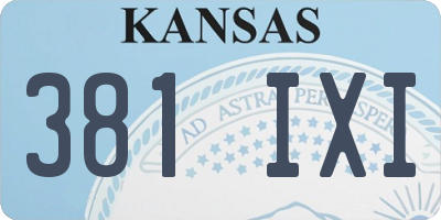 KS license plate 381IXI