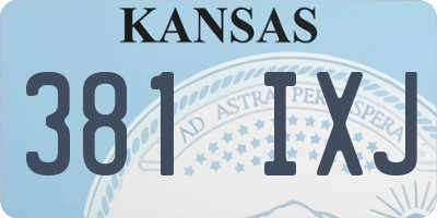 KS license plate 381IXJ