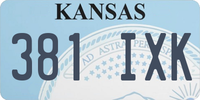 KS license plate 381IXK