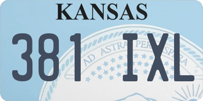KS license plate 381IXL