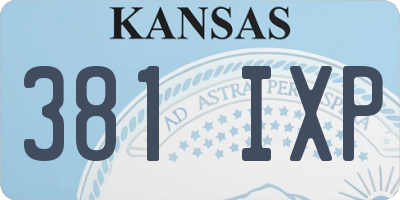 KS license plate 381IXP
