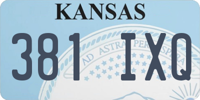 KS license plate 381IXQ
