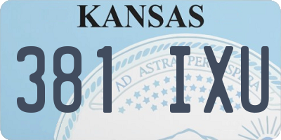 KS license plate 381IXU