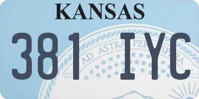 KS license plate 381IYC
