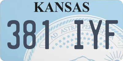 KS license plate 381IYF