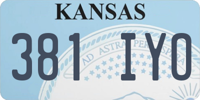 KS license plate 381IYO