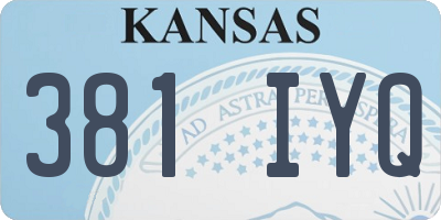 KS license plate 381IYQ