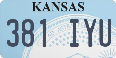 KS license plate 381IYU