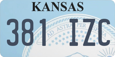 KS license plate 381IZC