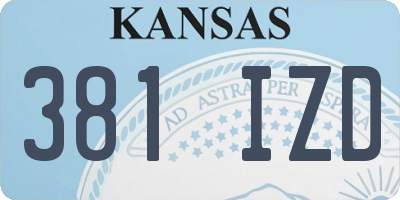KS license plate 381IZD