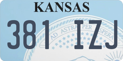 KS license plate 381IZJ