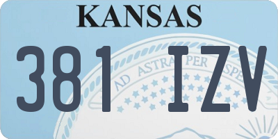 KS license plate 381IZV