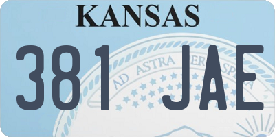 KS license plate 381JAE