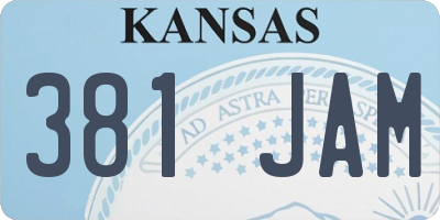 KS license plate 381JAM