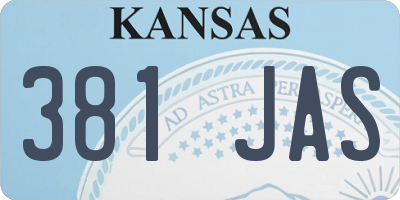 KS license plate 381JAS