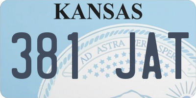 KS license plate 381JAT