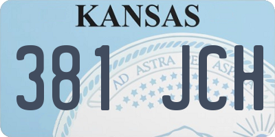 KS license plate 381JCH