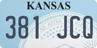 KS license plate 381JCQ