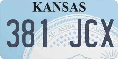 KS license plate 381JCX