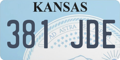 KS license plate 381JDE