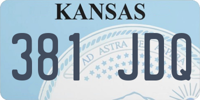 KS license plate 381JDQ