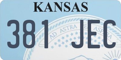 KS license plate 381JEC