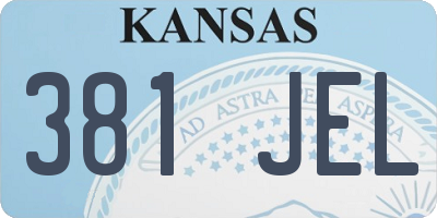 KS license plate 381JEL