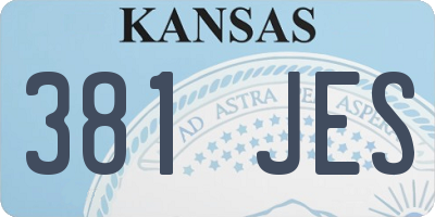 KS license plate 381JES