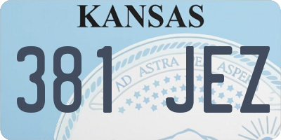 KS license plate 381JEZ