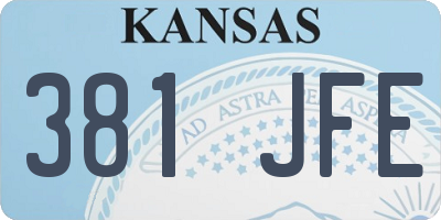 KS license plate 381JFE