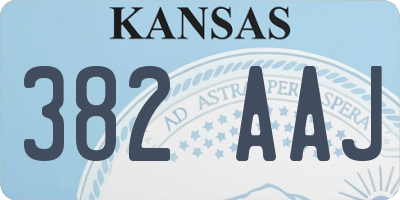 KS license plate 382AAJ