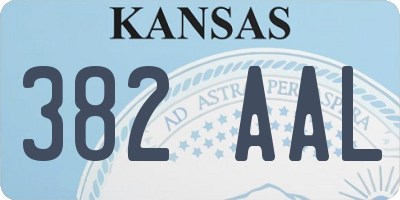 KS license plate 382AAL