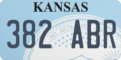 KS license plate 382ABR