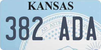 KS license plate 382ADA