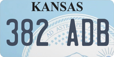 KS license plate 382ADB