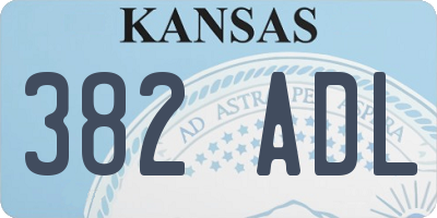 KS license plate 382ADL