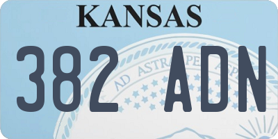 KS license plate 382ADN