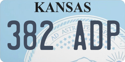 KS license plate 382ADP
