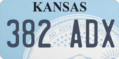 KS license plate 382ADX