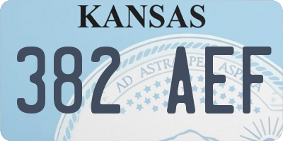 KS license plate 382AEF