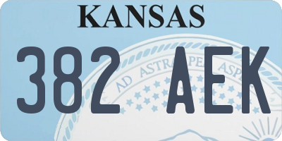 KS license plate 382AEK