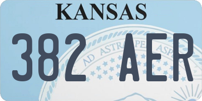 KS license plate 382AER
