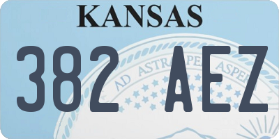 KS license plate 382AEZ