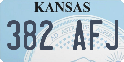 KS license plate 382AFJ